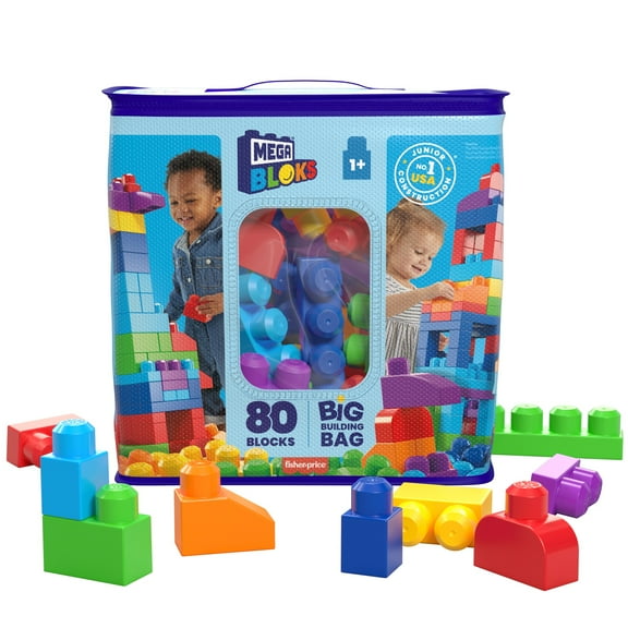 MEGA BLOKS Big Building Bag building set with 80 big building blocks