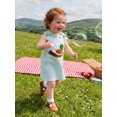 thumbnail image 6 of RUINIXCW Toddler Baby Girl Duck Tank Dress Infant Girl Clothes Little Girls Spring Summer Fall Dress Mallard Embroidery Sleeveless Bow Striped Dress, 6 of 10
