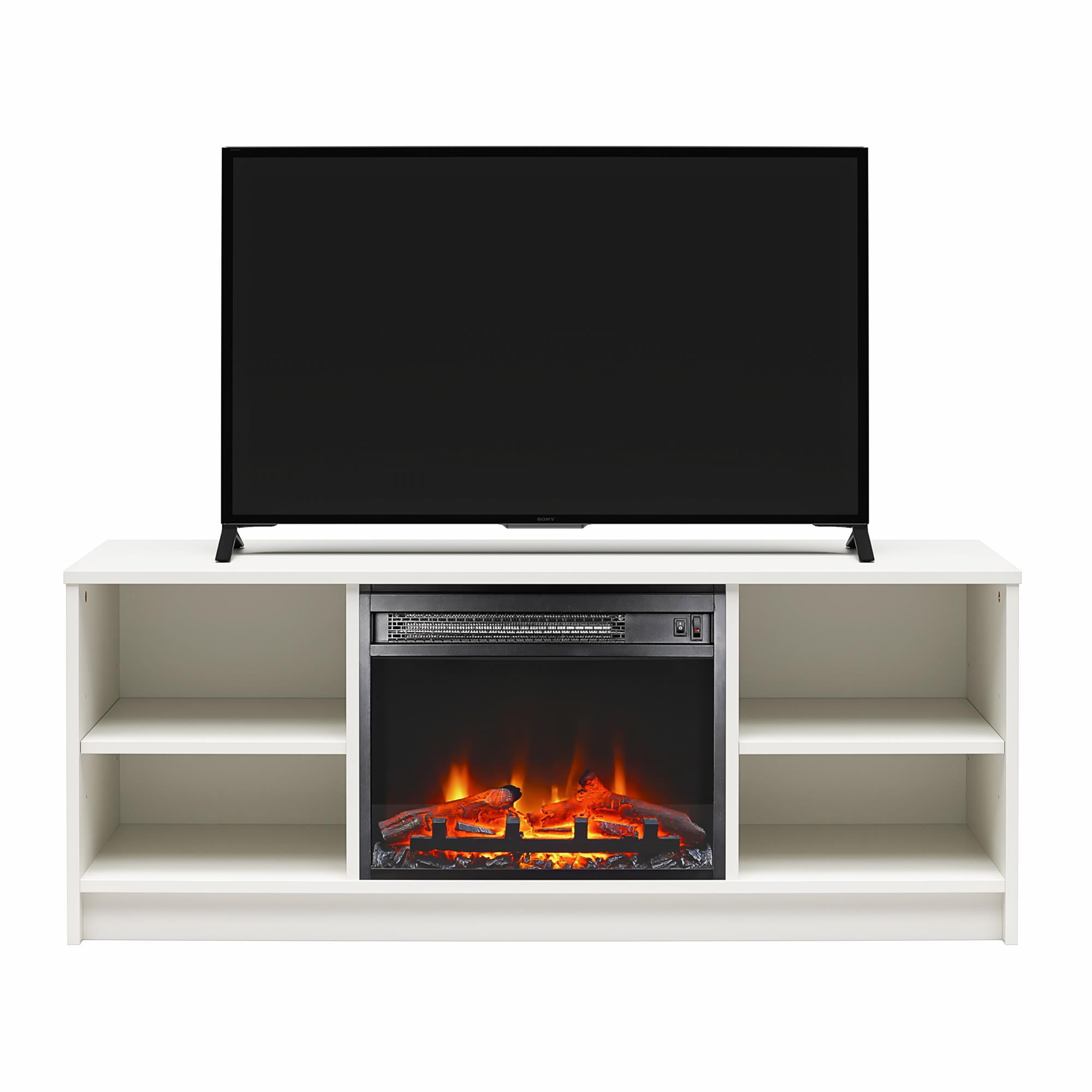 Mainstays Fireplace TV Stand, for TVs up to 55", White