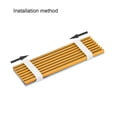 thumbnail image 4 of Aluminum Heatsink Kit 70 x 22 x 3mm Golden Tone with Two Silicone Thermal Pads for M.2, for 2280 SSD, 4 of 4