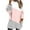 Pink, variant on ZUKMRJPC Women's Flannel Sweatshirts Winter Warm Fleece Round Neck Fashion Color Block Long Pullover Soft Comfy Casual Tops with Pocket