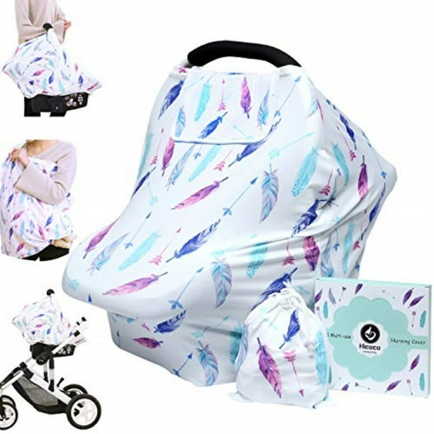 Hicoco Nursing Cover Carseat Canopy Baby Breastfeeding Cover, Car