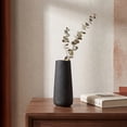 thumbnail image 6 of Unique Bargains Ribbed Ceramic Vase for Flowers Matte Black 3.5"L x 3.5"W x 7.9"H, 6 of 7