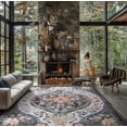 thumbnail image 1 of Area Rugs for Entryway x Lightweight Machine Washable Rug Vintage Area Rugs for Bedroom Neutral Bathroom Mat Indoor Carpet for Playroom Office Living Room(Grey xft), 1 of 7