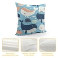 thumbnail image 4 of Kids Whale Pillow Covers, Kawaii Whale Seagull Throw Pillow Covers for Couch, Cartoon Marine Life Cushion Covers, Abstract Sea Wave Coastal Decorative Pillow Covers Bedroom Decor, 4 of 5