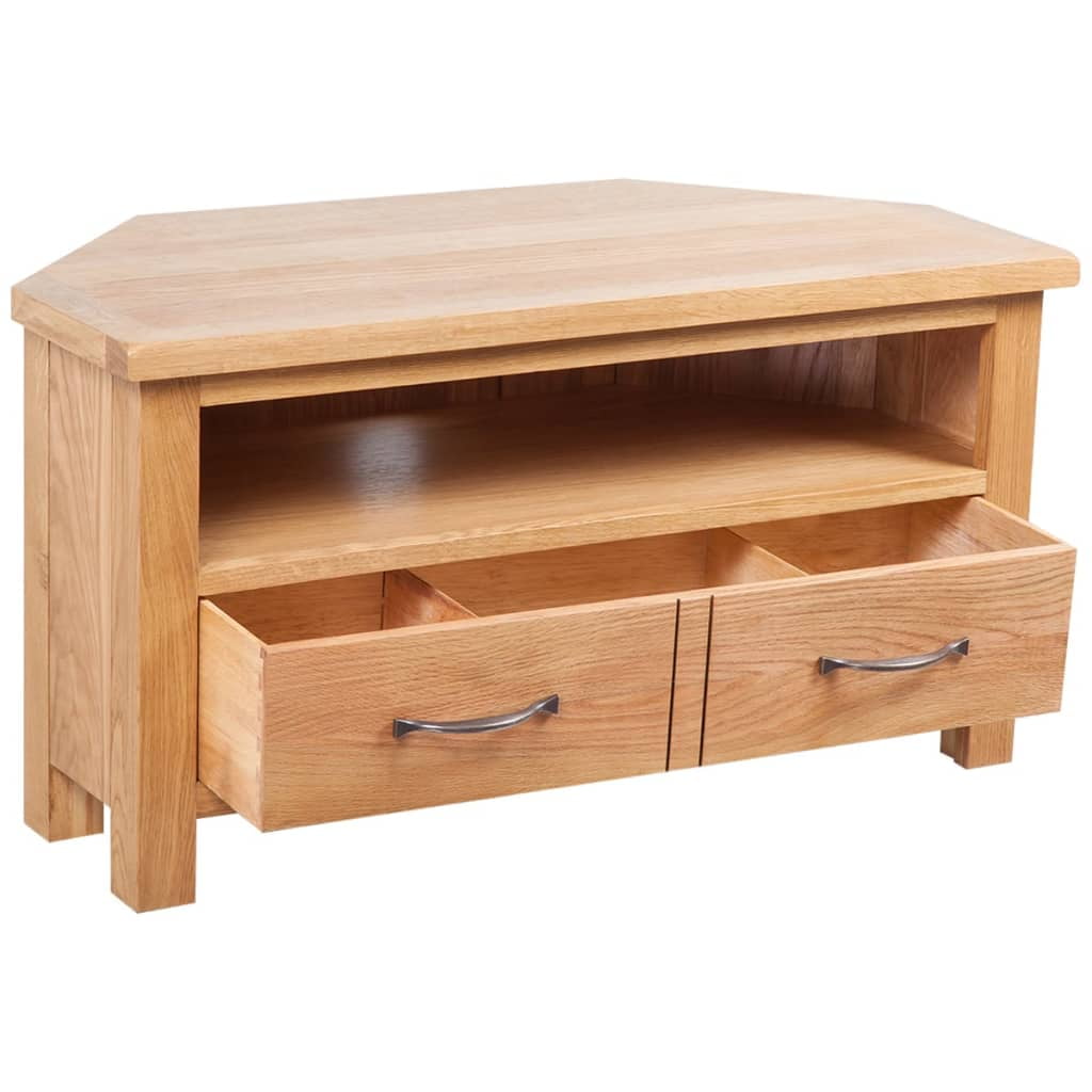 Kepooman Solid Oak Wood TV Storage Cabinet with Drawer for Living Room, Brown Kepooman Solid Oak Wood TV Storage Cabinet with Drawer for Living Room, Brown