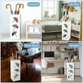 thumbnail image 4 of Metal Umbrella Stand Rack  Square Umbrella Holder  6.3” x 6.3” x 16.5”  Black, 4 of 6