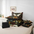 thumbnail image 6 of jejeloiu Gothic Moth 7pcs Bedding Comforter Set,Colorful Flower Queen Bedding Sets,Rustic Floral Queen Sheet Sets For Girls,Microfiber Bedroom Decor Reversible, 6 of 8