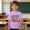 Purple, variant on Piuwrlz Girl Graphic Shirts Tops Girls Short T-Shirts Sleeve Pullover Purple Size 4 Years
