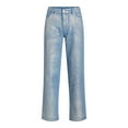 thumbnail image 4 of Madden NYC Women's High Rise Metallic Foil Relaxed Fit Jeans, 29” Inseam, Sizes XXS-XXL, 4 of 6