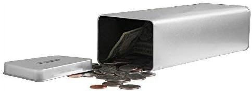 Tall High Metal Tin Charity Donation Box Tip Container Coin Collection Box Ticket Box 10" H x 3.6" W x 2.5" D with slot on removable cover5 Pack