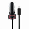 thumbnail image 2 of Car Charger for T-Mobile REVVL Tab (2023) - 3.4A Type-C Power Adapter DC Socket Extra USB Port Coiled Cable, 2 of 5