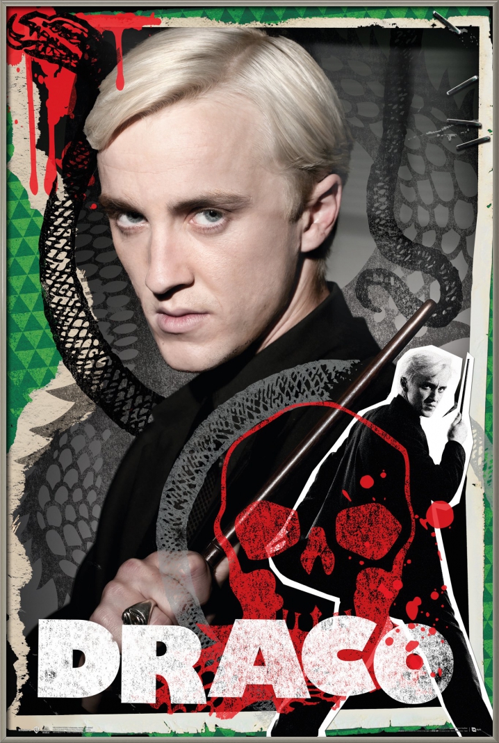 Harry Potter Framed Movie Poster (Draco Malfoy) (Size 24" x 36