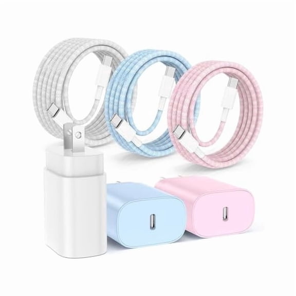 25W USB C Super Fast Charging Charger for Galaxy S26/S25, 3Pack Quick Charger Block with Braided Long USB C to C Cables (6/6/10ft) for Samsung Galaxy S26/S25/S24/23/22/21/Ultra Android Phones