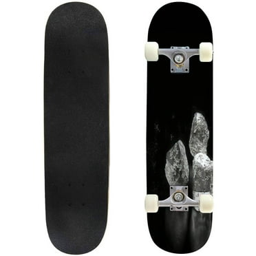 Cubes of ice on a black background for avd Outdoor Skateboard Longboards 31"x8" Pro Complete Skate Board Cruiser