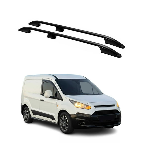 OMAC Roof Racks Side Rails for Ford Transit Connect 2014-2023 SWB Black Alu 2Pcs
