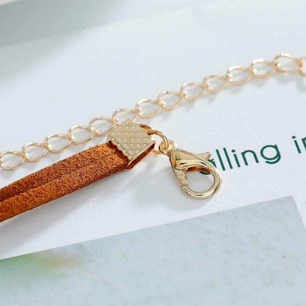 Gold circle necklace choker outlet