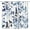 White Blue, variant on Brown Black Leaf Ombre Shower Curtain - Modern Watercolor Botanical Fabric, Includes Hooks (36" W x 70 H), Perfect for Nature-Lovers' Bathrooms, Adds an Elegant and Artistic Feel