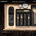 thumbnail image 3 of madesmart Classic Large Knife Mat for 11 Knives with Soft Grip Base, Carbon, In Drawer Knife Organizer, 3 of 8