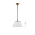 thumbnail image 6 of Nuvo Lighting Dover 1 Light Medium Pendant White with Vintage Brass, 6 of 6