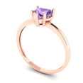 thumbnail image 2 of 1.25 ct Heart Cut Simulated Alexandrite Solitaire Engagement Ring for Women in 18K Rose Gold, 2 of 5