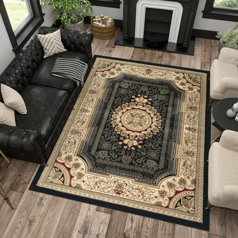 7x10 Modern Ivory Large Area Rugs for Living Room | Bedroom Rug | Dining  Room Rug | Indoor Entry or Entryway Rug | Kitchen Rug | Alfombras para  Salas