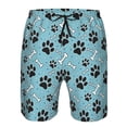 thumbnail image 4 of Naloa Cute Dog Footprints Men's Beach Shorts, Surfing shorts, Swim trunks, Quick Dry Swim Trunks for Surfing Beach Fun - Small, 4 of 9