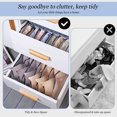 thumbnail image 3 of Underwear Drawer Panties Socks Collapsible Storage Box (Gray 7 Grid 36*25*20*4PCS), 3 of 5