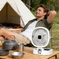 thumbnail image 6 of Solar Powered Foldable Desk Fan with LED Light, USB Rechargeable Portable Fan with Remote Control, Outdoor Camping Fan Functioning as Power Bank for Travel & Backyard Activities, 6 of 7