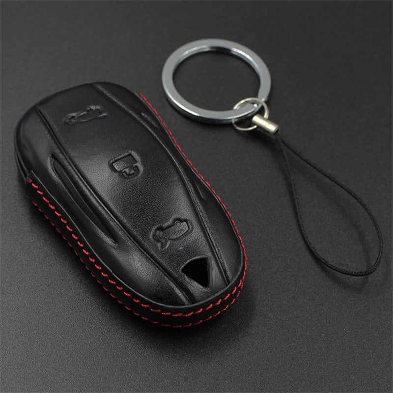 dirty Leather Car Parts Useful For Tesla Model X /S Key Case Cover Anti 