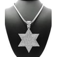 thumbnail image 4 of iJewelry2 Silver-tone Crystals Piled Stars of David Charm Pendant Franco Chain Necklace 36'', 4 of 5