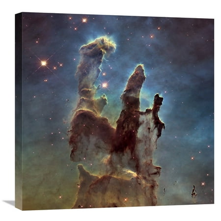 Global Gallery NASA '2014 Hubble WFC3/UVIS High Definition Image of M16 - Pillars of Creation' Canvas Wall