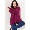 thumbnail image 2 of Catherines Women's Plus Size Chenille Cable-Knit Boatneck Sweater, 2 of 4