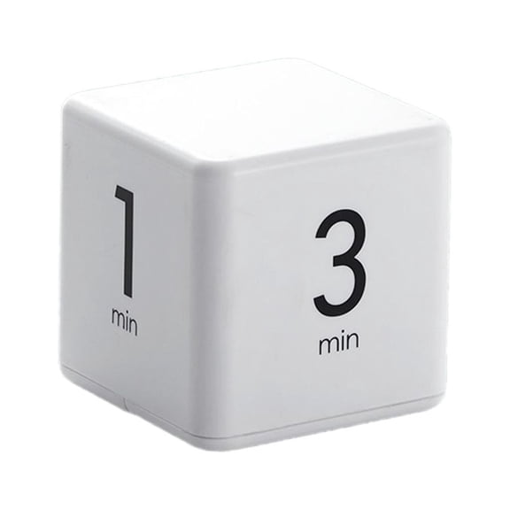 Axioma ABS Cube Timer Digital Time Management Kitchen Timer Reading Timer w/ LED Display Workout Timer Gift 1-3-5-10 min