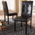 thumbnail image 2 of Bowery Hill Faux Leather Dining Side Chair in Brown (Set of 2), 2 of 7