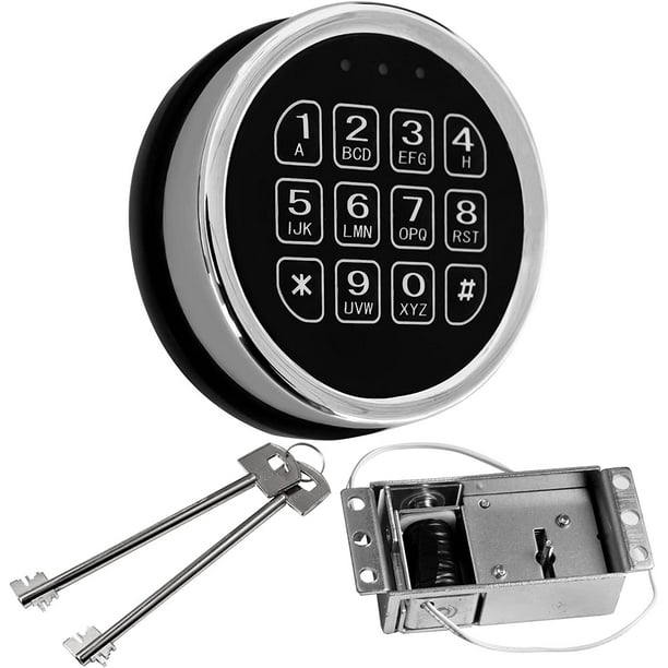 Gun Safe Lock Replacement, Chrome Keypad Electronic Safe Lock with
