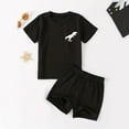 thumbnail image 3 of YUEHUA Outfit for Boys 2T Boys Short Sleeve Cartoon Dinosaur Prints T Shirt Tops Shorts Child Kids Outfits,Size 3-4 Years, 3 of 4