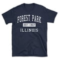 thumbnail image 1 of Forest Park Illinois Classic Established Men's Cotton T-Shirt, 1 of 1