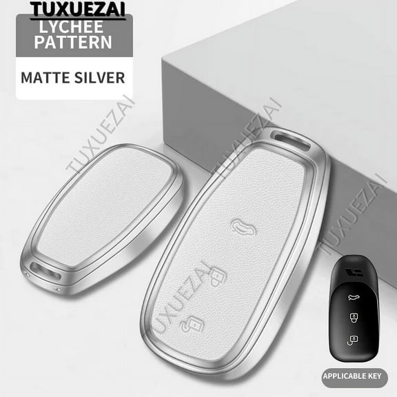 For Lixiang Ideal A 3 buttons key case Li One Alcantara Zinc alloy leather Key Cover Keychain Key Case Car Accessories