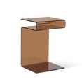 thumbnail image 5 of Glass Nightstand,Bronw Side Table,S-Shaped End Table for Living Room,Bedside Table for Bedroom, 5 of 7