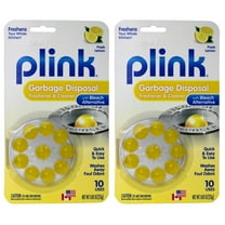 Garbage Disposal Cleaner and Deodorizer, Original Fresh Lemon Scent, Value 2-Pack for 20 Cleanings, Plink balls clean and deodorize kitchen sink disposal By Plink