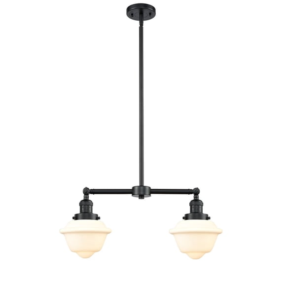 209-OB-G531-LED-Innovations Lighting-Small Oxford-7W 2 LED Chandelier in Traditional Style-24 Inches Wide by 10 Inches High Oil Rubbed Bronze Finish