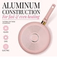 thumbnail image 6 of Paris Hilton 10-Piece Ceramic Nonstick Cookware Set, Cast Aluminum, Clean Ceramic Nonstick Coating, Dishwasher Safe, Pink, 6 of 9