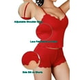 thumbnail image 4 of Sexyfree Women Pajama Set Sexy Lace Trim Cami and Side Slit Shorts Sleepwear V Neck Pjs Nightwear, 4 of 5