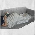 thumbnail image 6 of Marble Print Soft Flannel Fleece Blanket, Abstract Granite Cracks Stone Formation Pattern Mine Veins Ceramic Style Image, Cozy Plush for Indoor and Outdoor Use, 50" x 60", Dust Grey, by Ambesonne, 6 of 6
