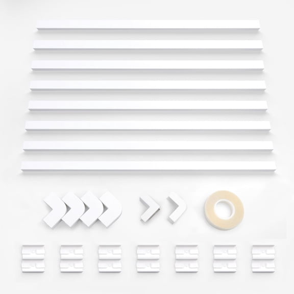 Cord Hider Kit, 128In -Cord Covers for Wires Wall, Management Wire Hiders for TV, Paintable Raceway, 8 X L16.9 in X W0.6 X H0.4in, White
