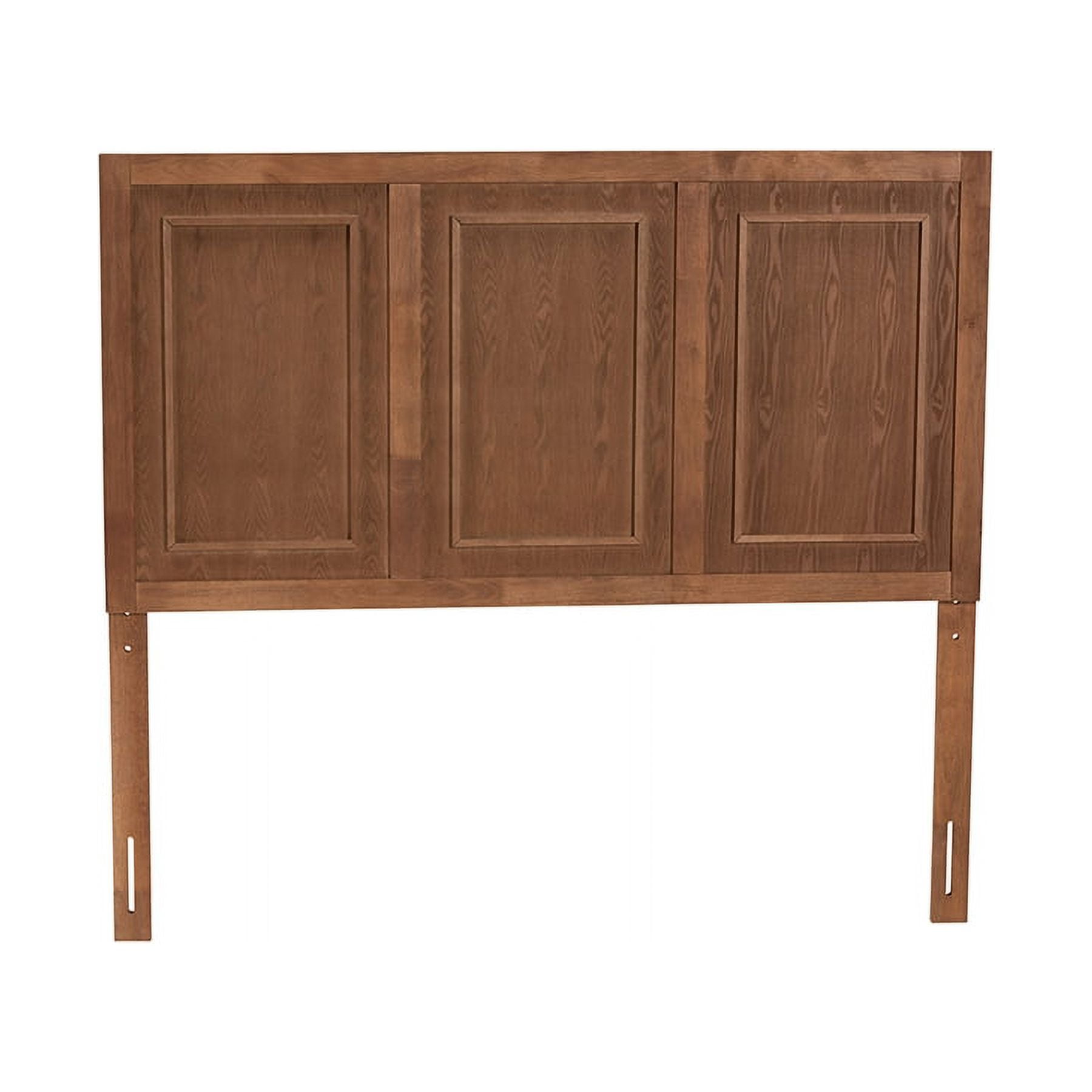 Baxton Studio Giordano Classic and Traditional Ash Walnut Finished Wood Queen Size Headboard