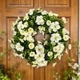 thumbnail image 4 of EGYMEN Spring Door Wreath, Winter Wreath with Artificial Greenery, Decorative Floral Wreath for Indoor and Outdoor Holiday Decor, Natural Style Festive Wreath, 4 of 6