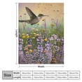 thumbnail image 4 of Chilfamy Blanket with Name Text, Hummingbird Bird Purple Super Soft Throw Blanket for Couch Sofa Bed 60x80in, 4 of 6