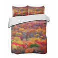 thumbnail image 2 of Red Orange Green Forest Queen Size Down Alternative Comforter, Lightweight Comforter Quilt Bedding Set with Pillow Shams Fall Botanical Tree Maple Leaf All Seasons Bed Comforter Duvet Insert 90"x96", 2 of 7